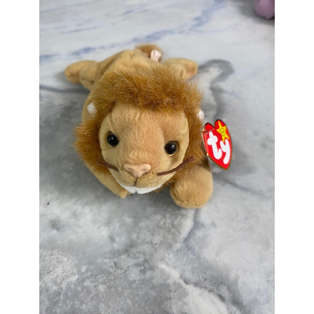 Ty Beanie Baby Roary‎ the Lion 1996 Vintage Plush With Tag